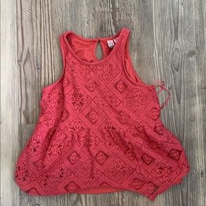 Dusty pink flowey tank top